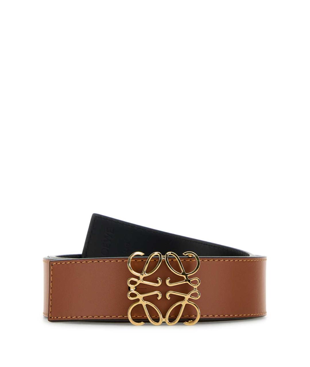 LOEWE Коричневый кожаный ремень, фото 1