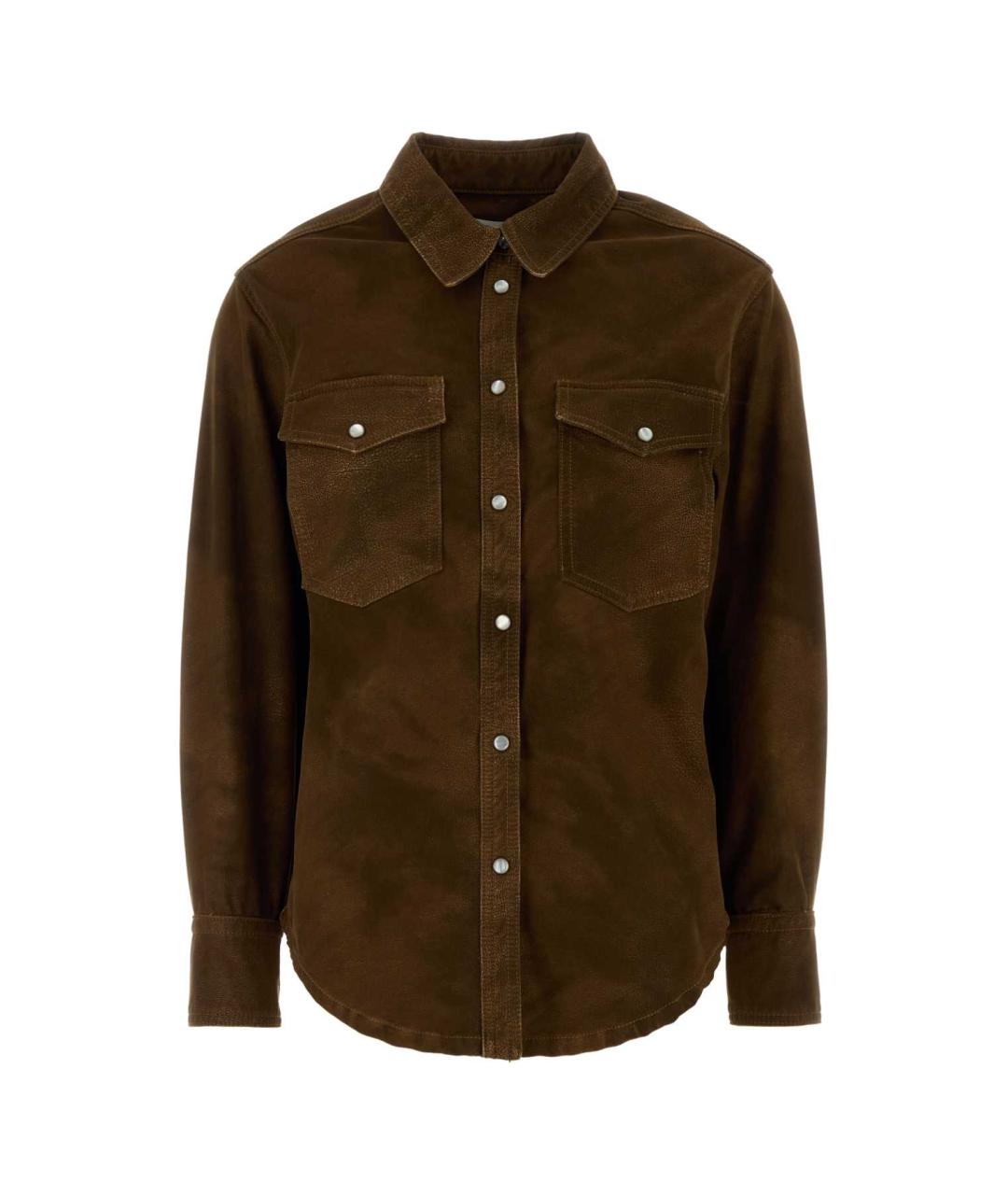 ISABEL MARANT Коричневая полиамидовая рубашка, фото 1