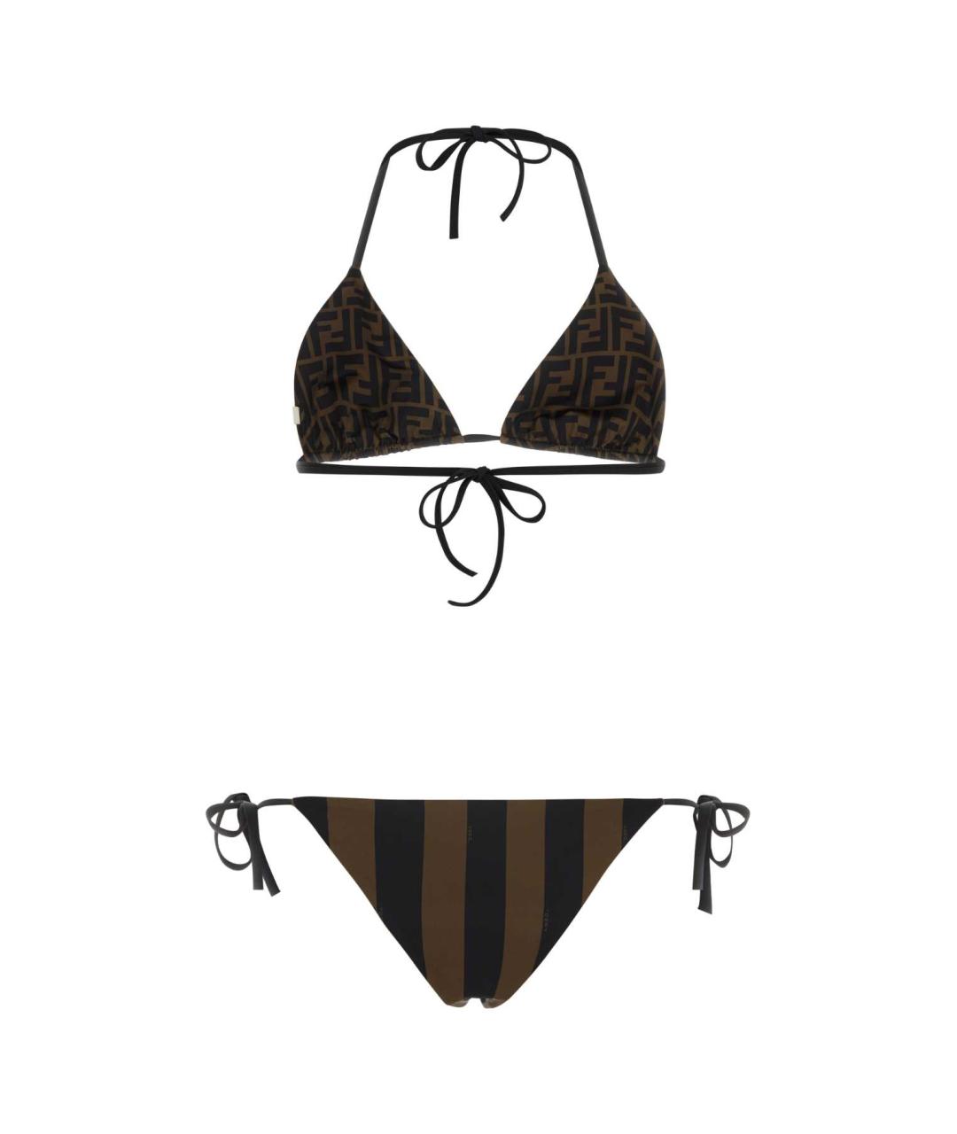 FENDI Коричневый полиамидовый купальник, фото 2