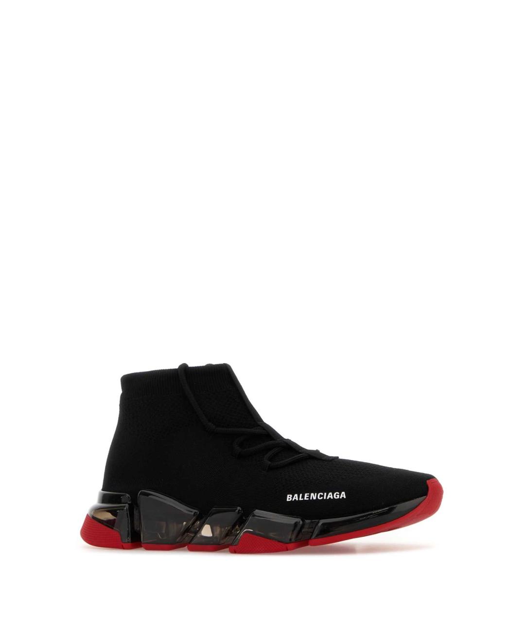 BALENCIAGA Черные текстильные высокие кроссовки / кеды, фото 2