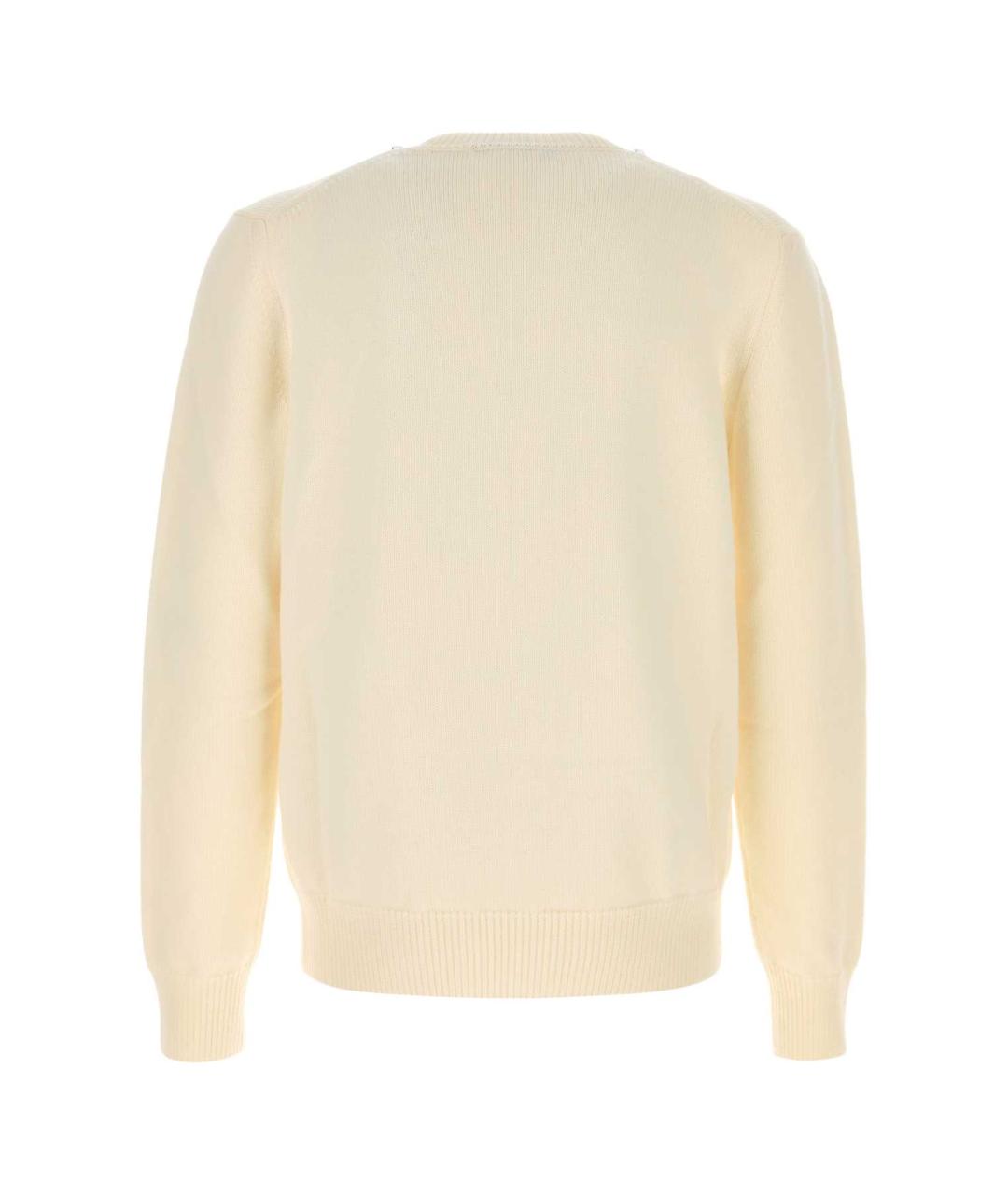 DOLCE&GABBANA Бежевый шерстяной джемпер / свитер, фото 2