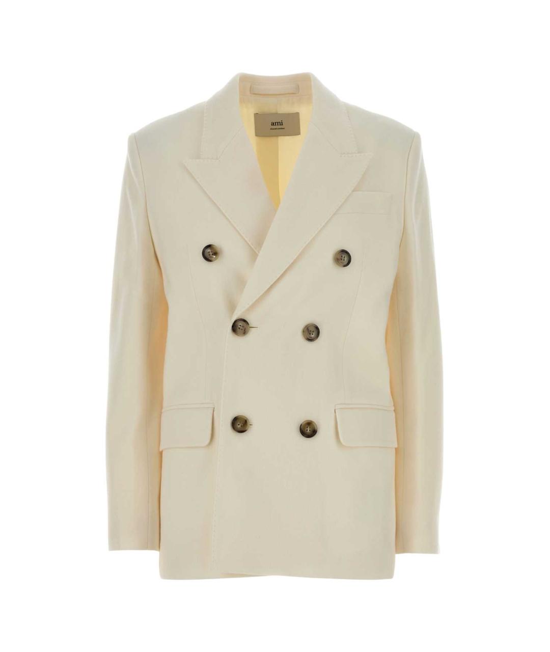 Ami Paris Бежевый шерстяной жакет/пиджак, фото 1