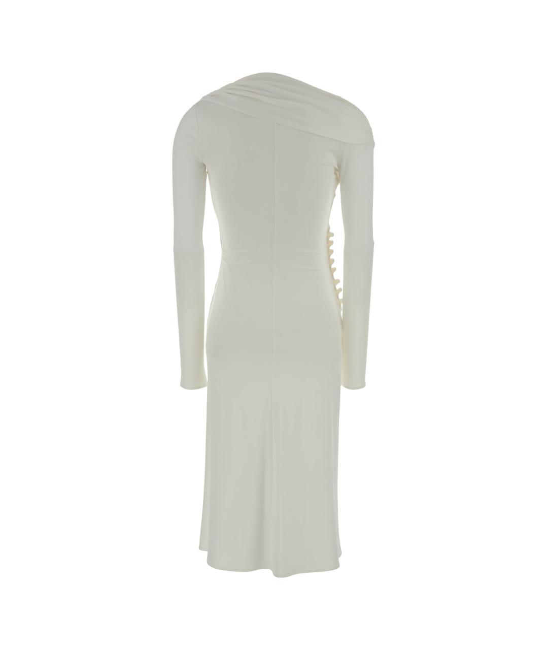 ELISABETTA FRANCHI Белое вискозное платье, фото 2