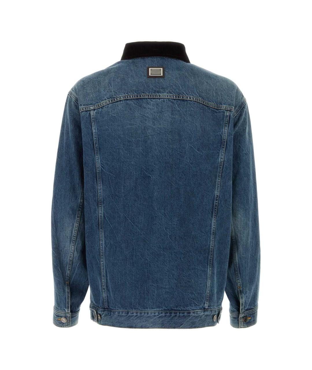 DOLCE&GABBANA Синяя хлопковая куртка, фото 2