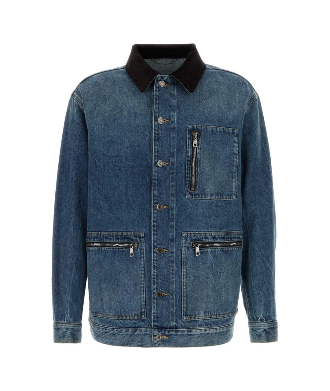 DOLCE&GABBANA Синяя хлопковая куртка, фото 1