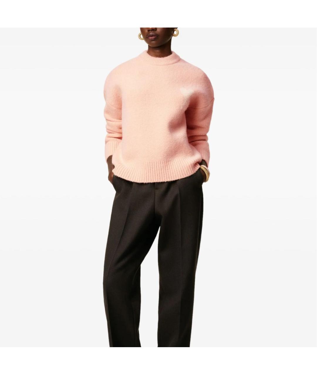 Ami Paris Коралловый шерстяной джемпер / свитер, фото 4