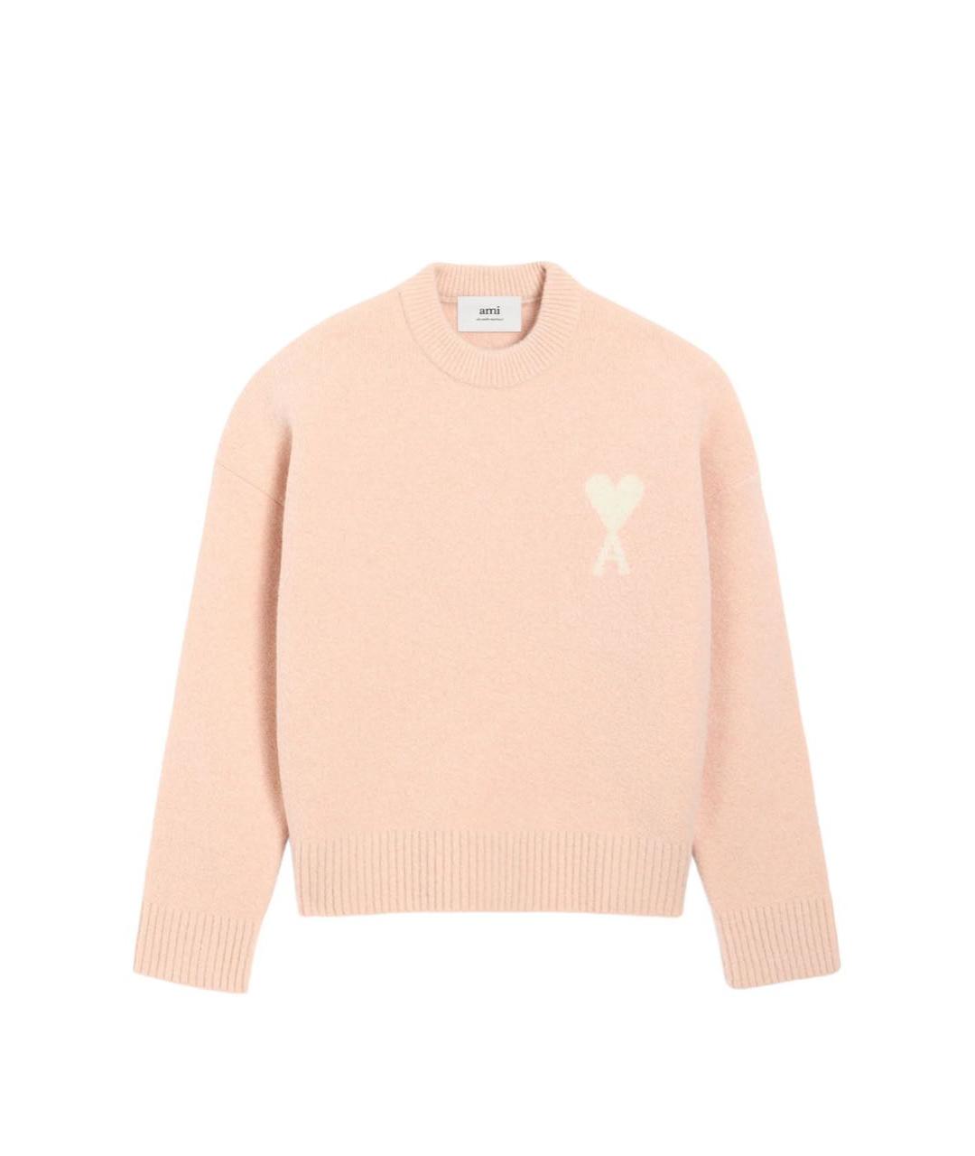 Ami Paris Коралловый шерстяной джемпер / свитер, фото 1
