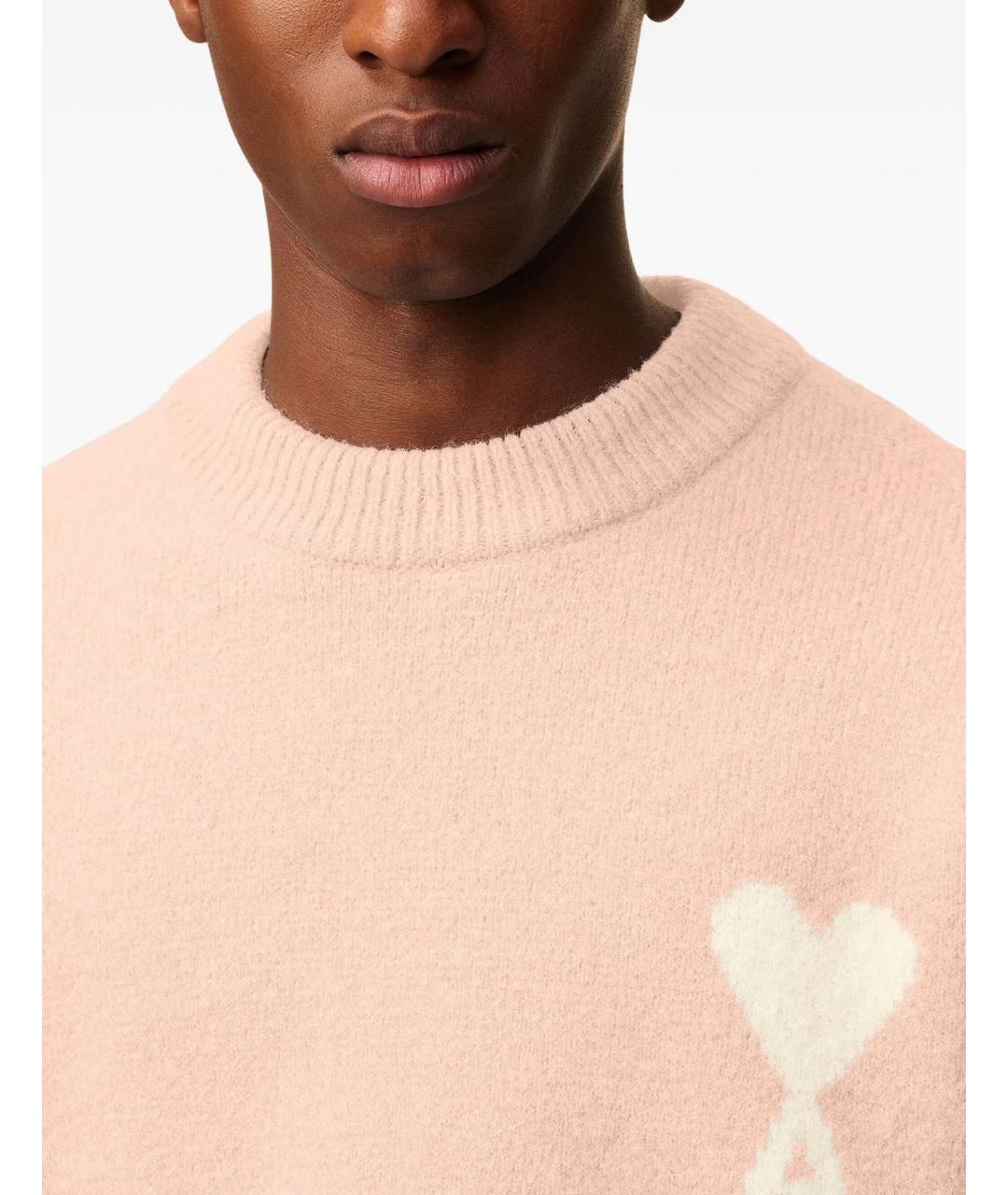 Ami Paris Коралловый шерстяной джемпер / свитер, фото 2