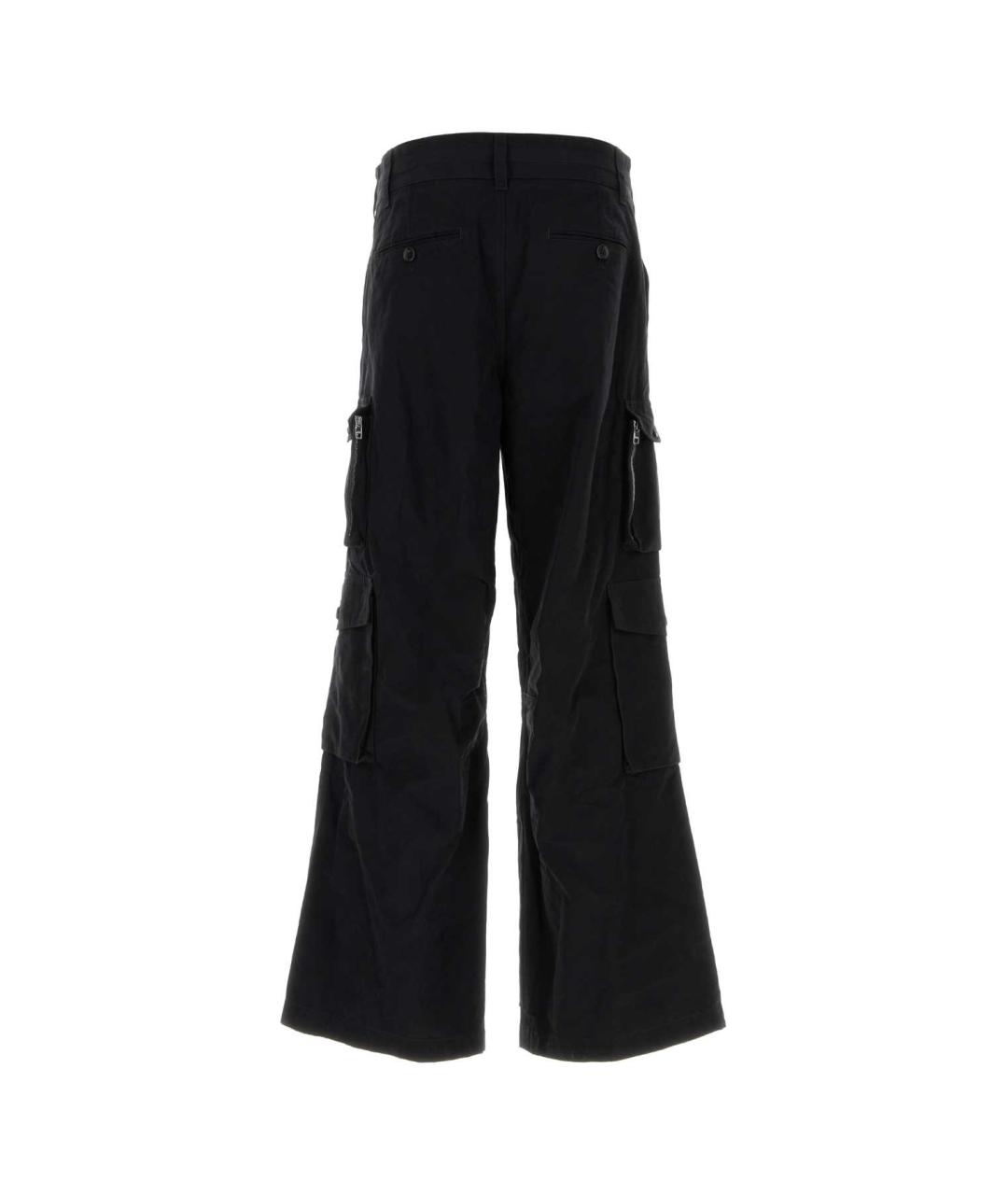 DOLCE&GABBANA Черные хлопковые повседневные брюки, фото 2