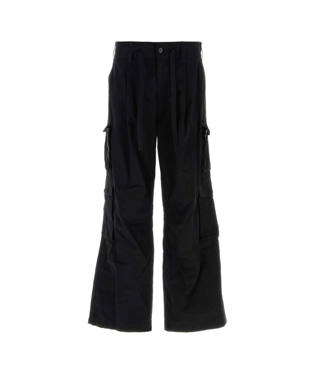 DOLCE&GABBANA Черные хлопковые повседневные брюки, фото 1