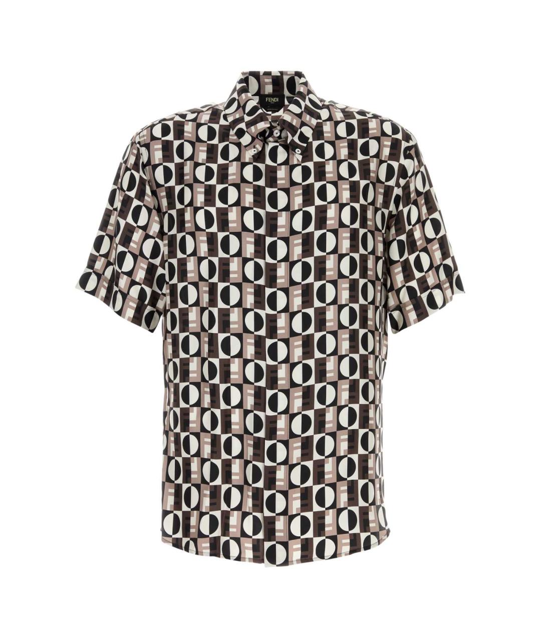 FENDI Мульти шелковая кэжуал рубашка, фото 1