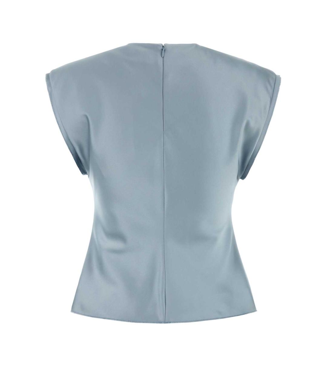 Ami Paris Голубая полиэстеровая блузы, фото 2