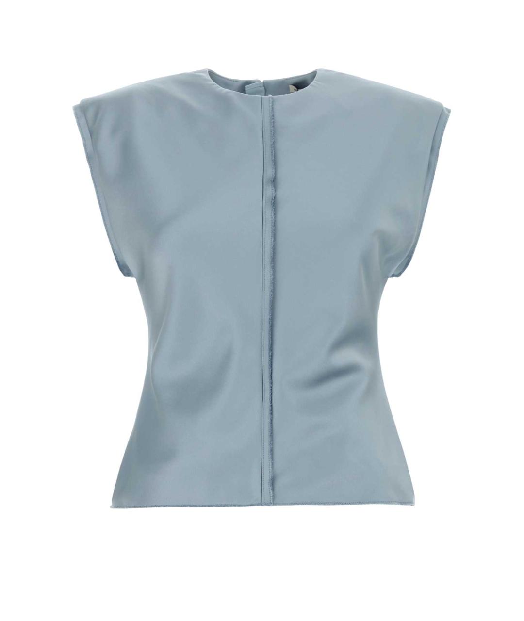 Ami Paris Голубая полиэстеровая блузы, фото 1