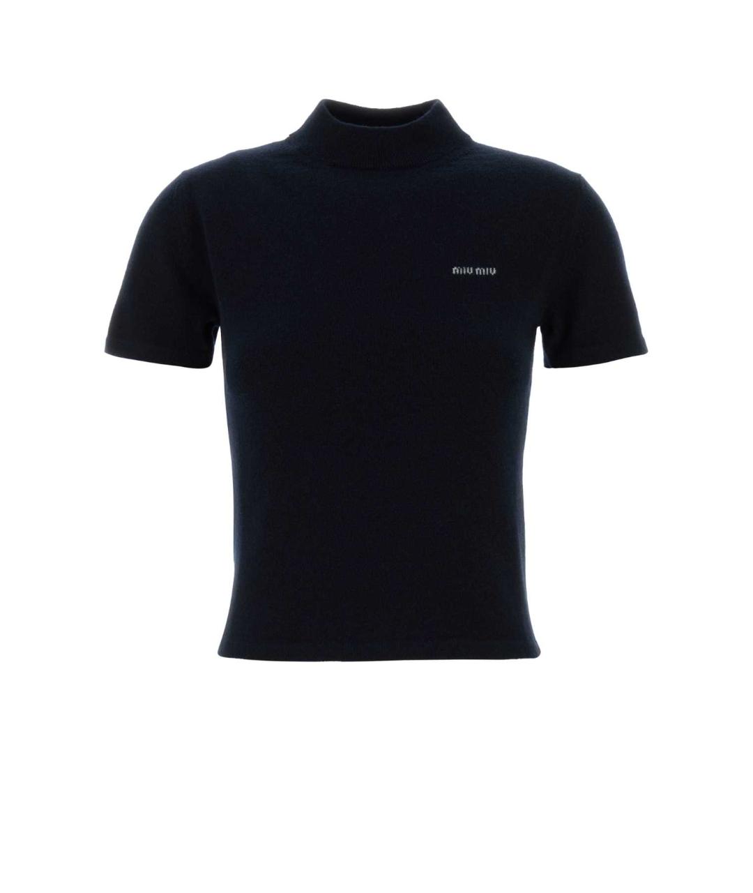MIU MIU Темно-синий кашемировый джемпер / свитер, фото 1