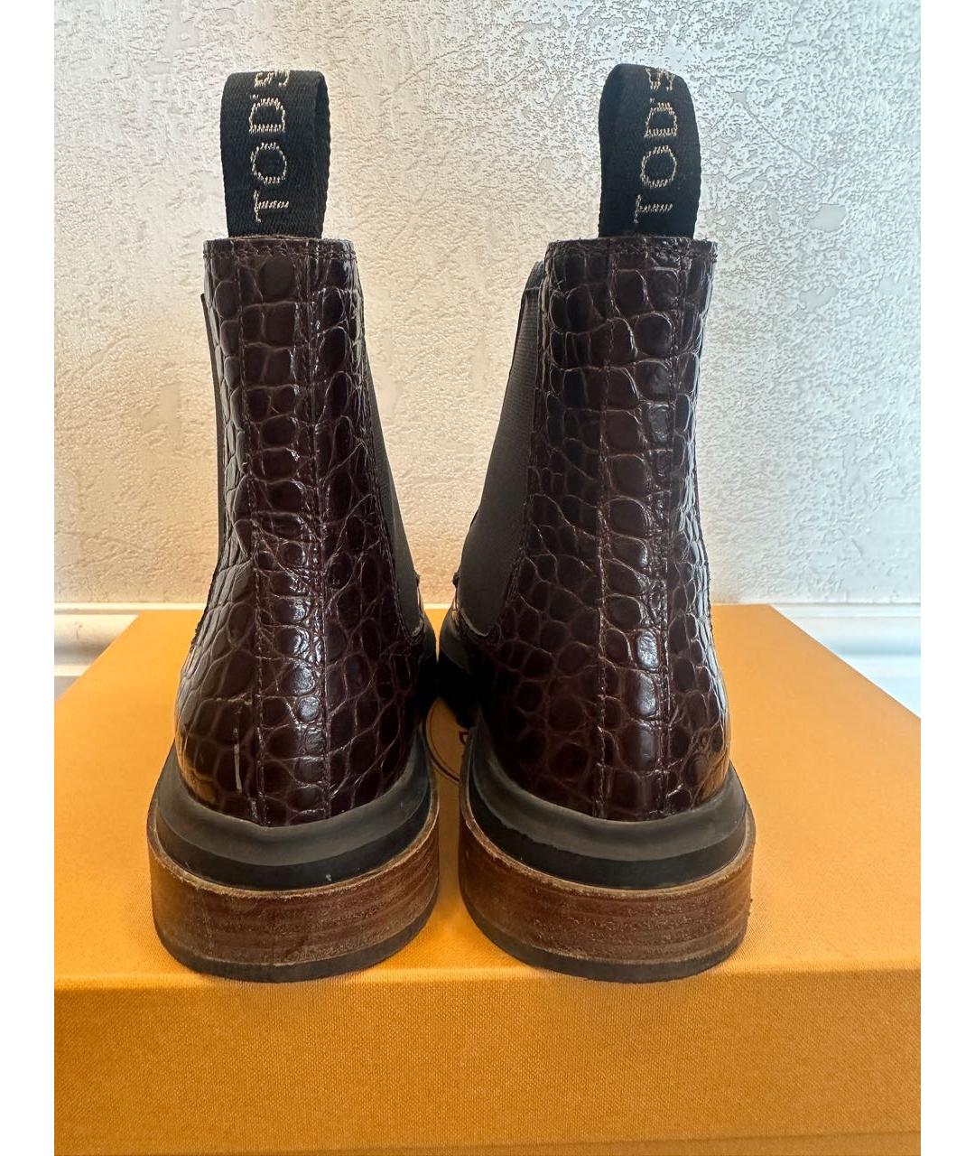 TOD'S Коричневые кожаные ботинки, фото 4