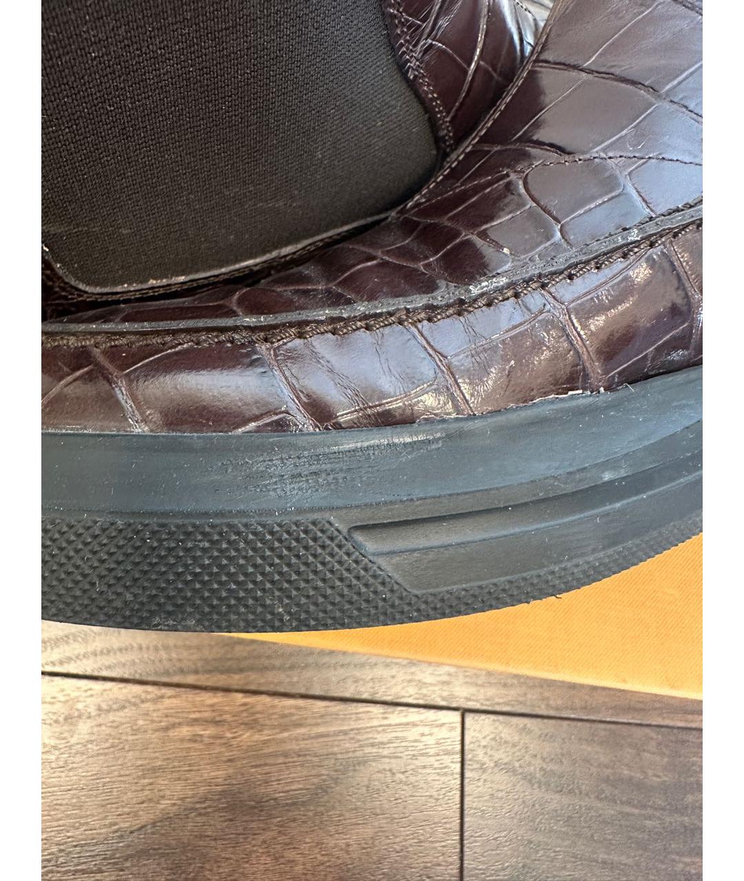 TOD'S Коричневые кожаные ботинки, фото 7