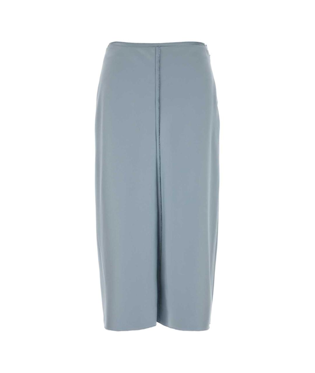 Ami Paris Голубая полиэстеровая юбка миди, фото 1
