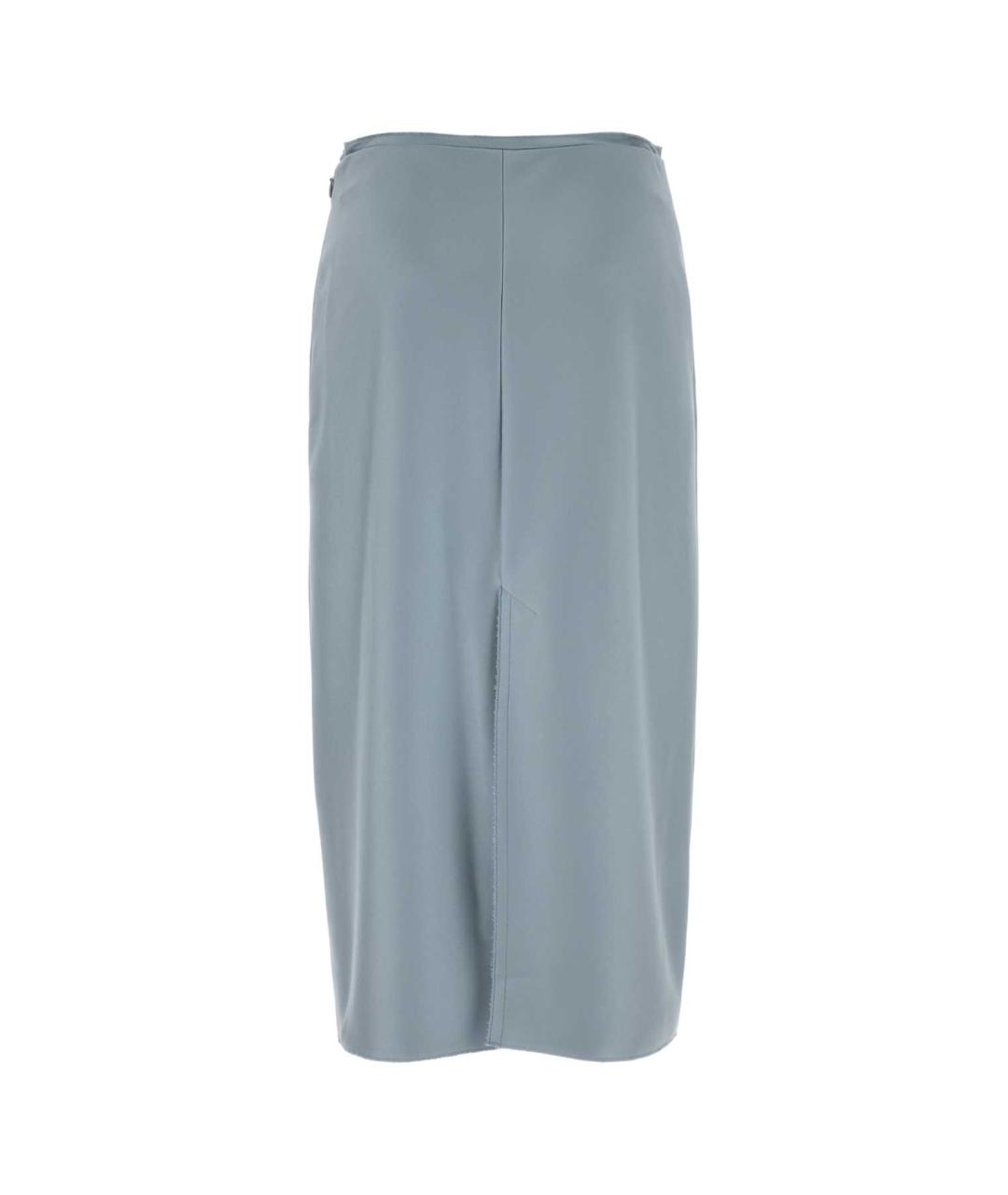 Ami Paris Голубая полиэстеровая юбка миди, фото 2