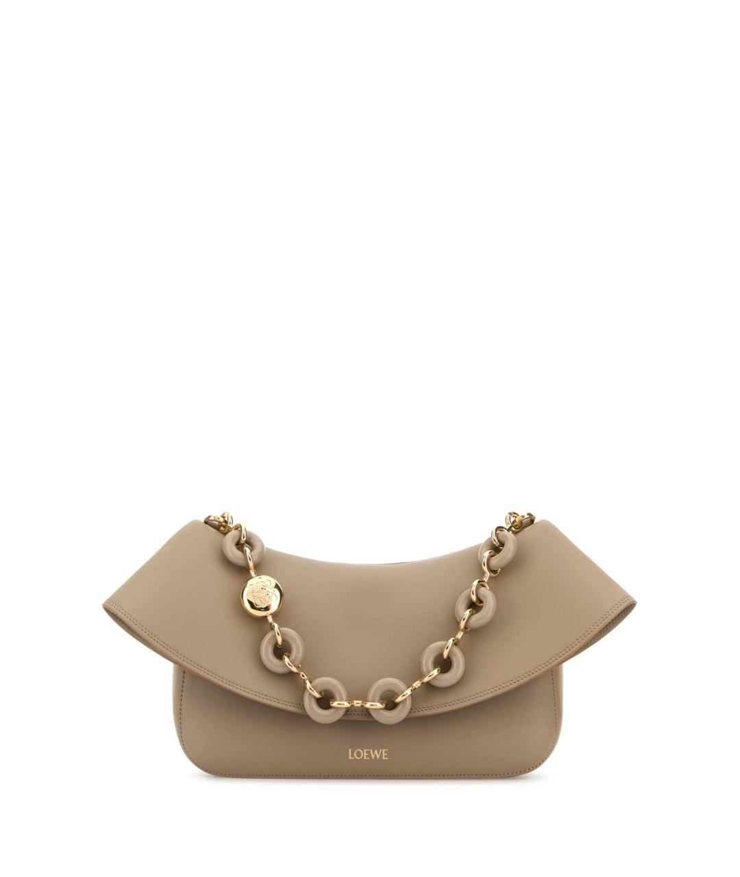 LOEWE Бежевая кожаная сумка через плечо, фото 1