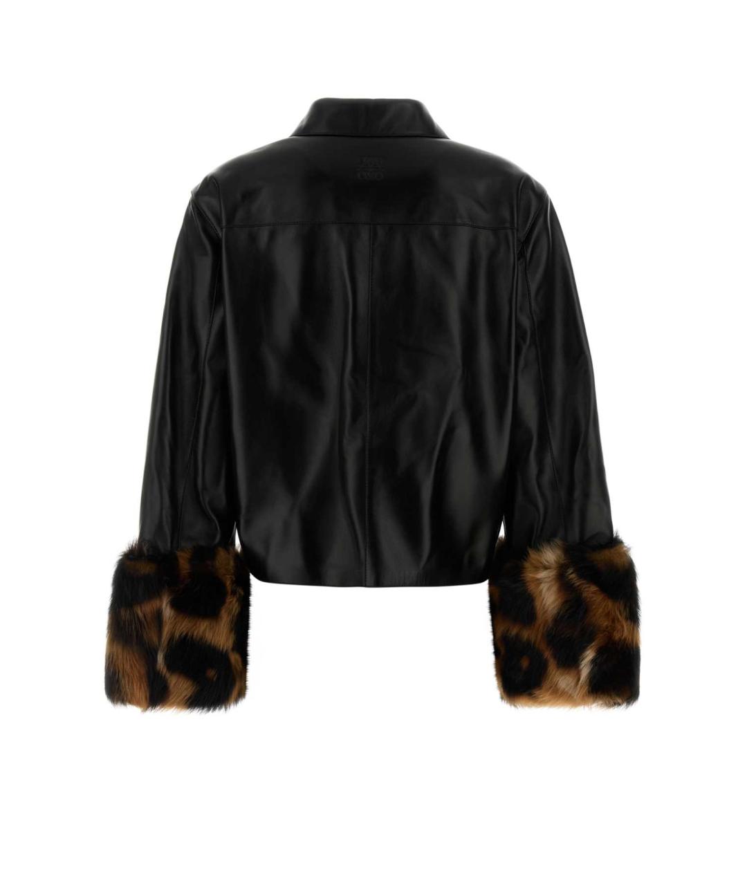 LOEWE Черная кожаная куртка, фото 2