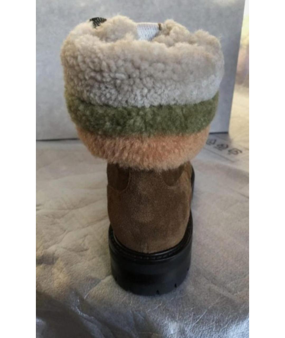 JIMMY CHOO Коричневые замшевые ботинки, фото 4