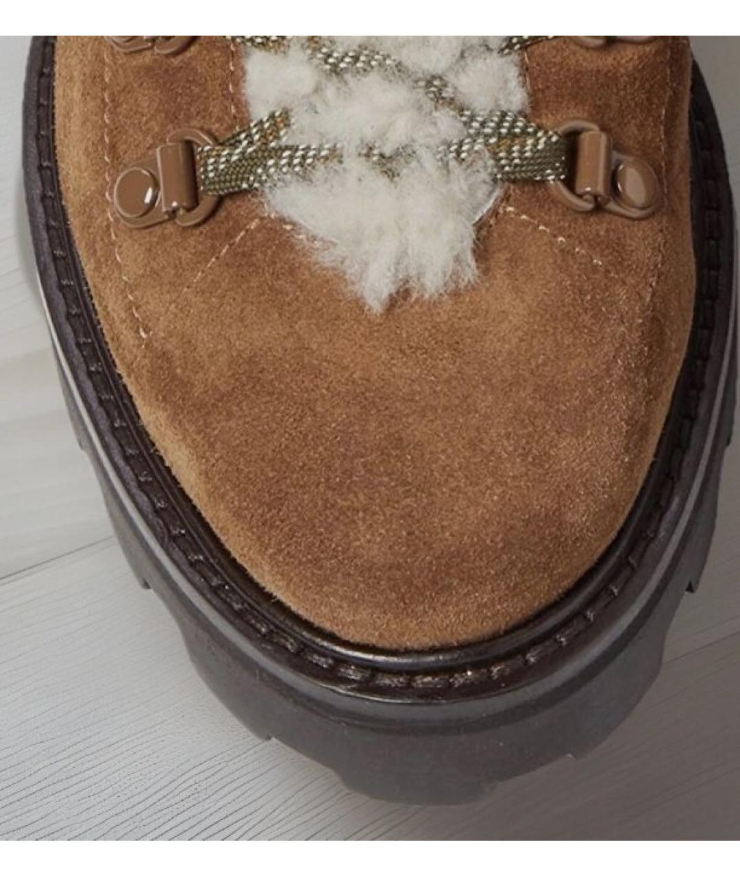 JIMMY CHOO Коричневые замшевые ботинки, фото 3