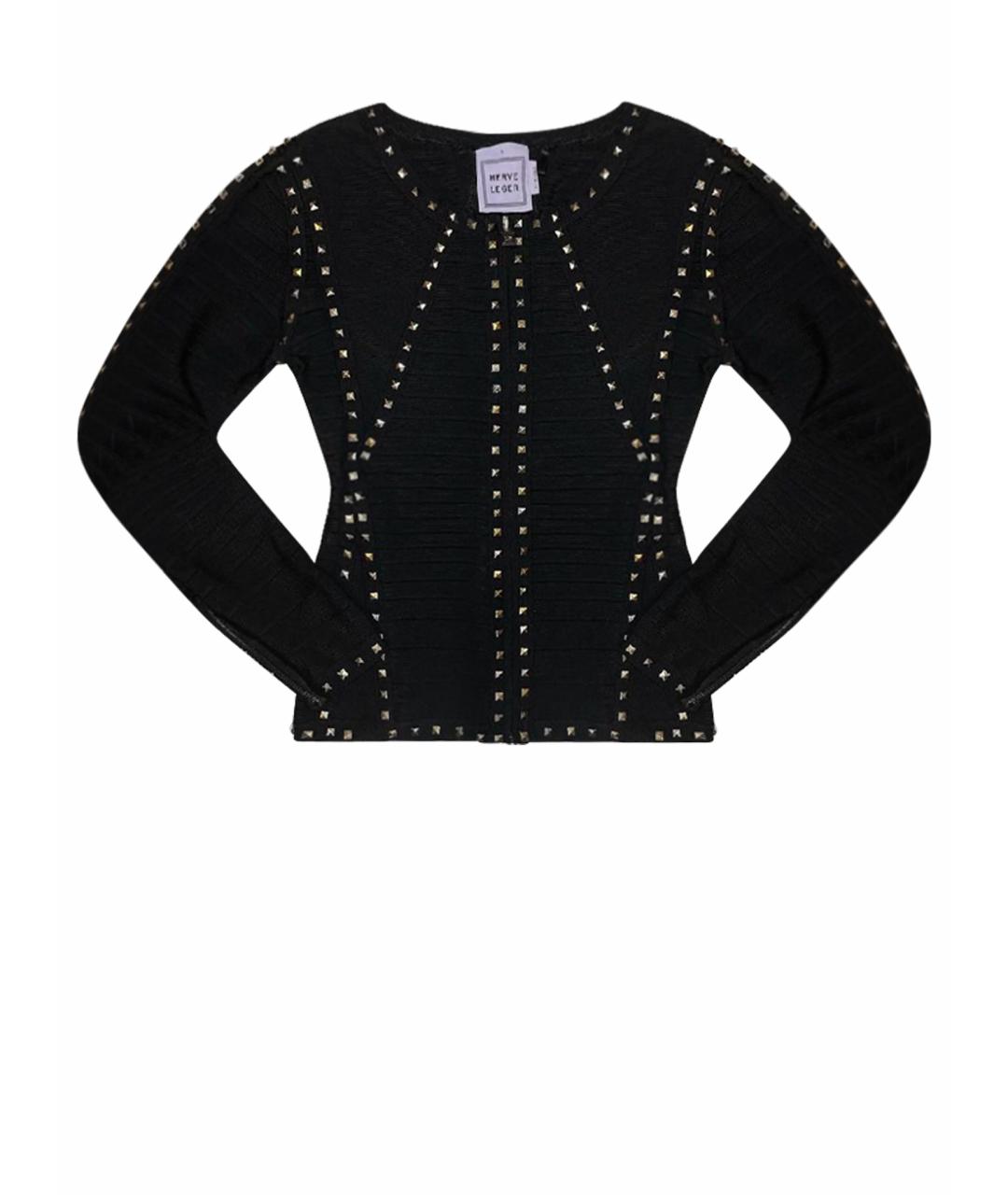 HERVE LEGER Черный вискозный жакет/пиджак, фото 1