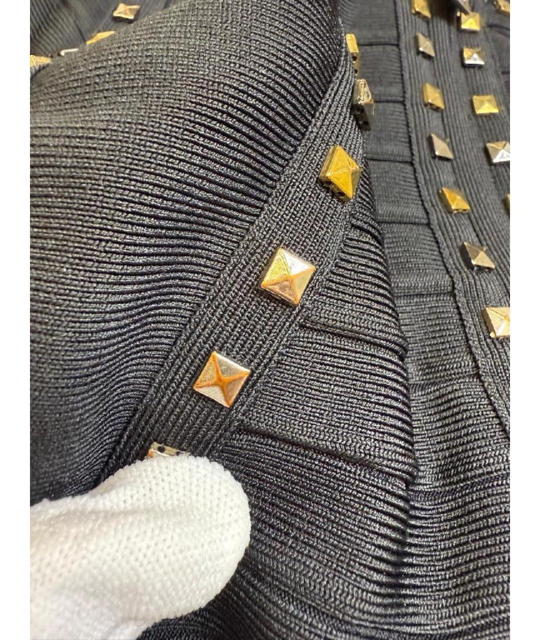 HERVE LEGER Черный вискозный жакет/пиджак, фото 6