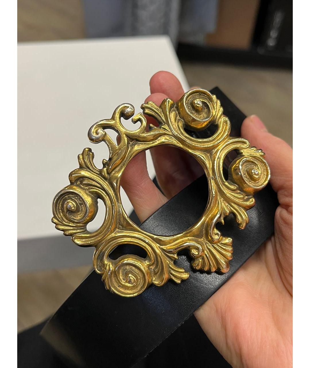 DOLCE&GABBANA Черный кожаный ремень, фото 7