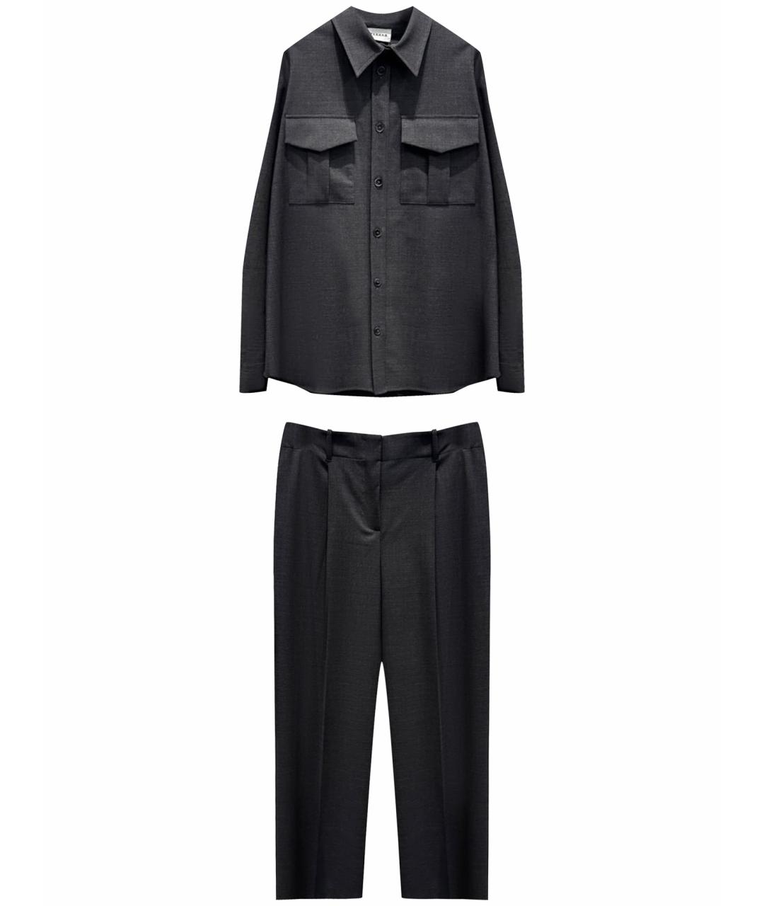P.A.R.O.S.H. Серый шерстяной костюм с брюками, фото 1