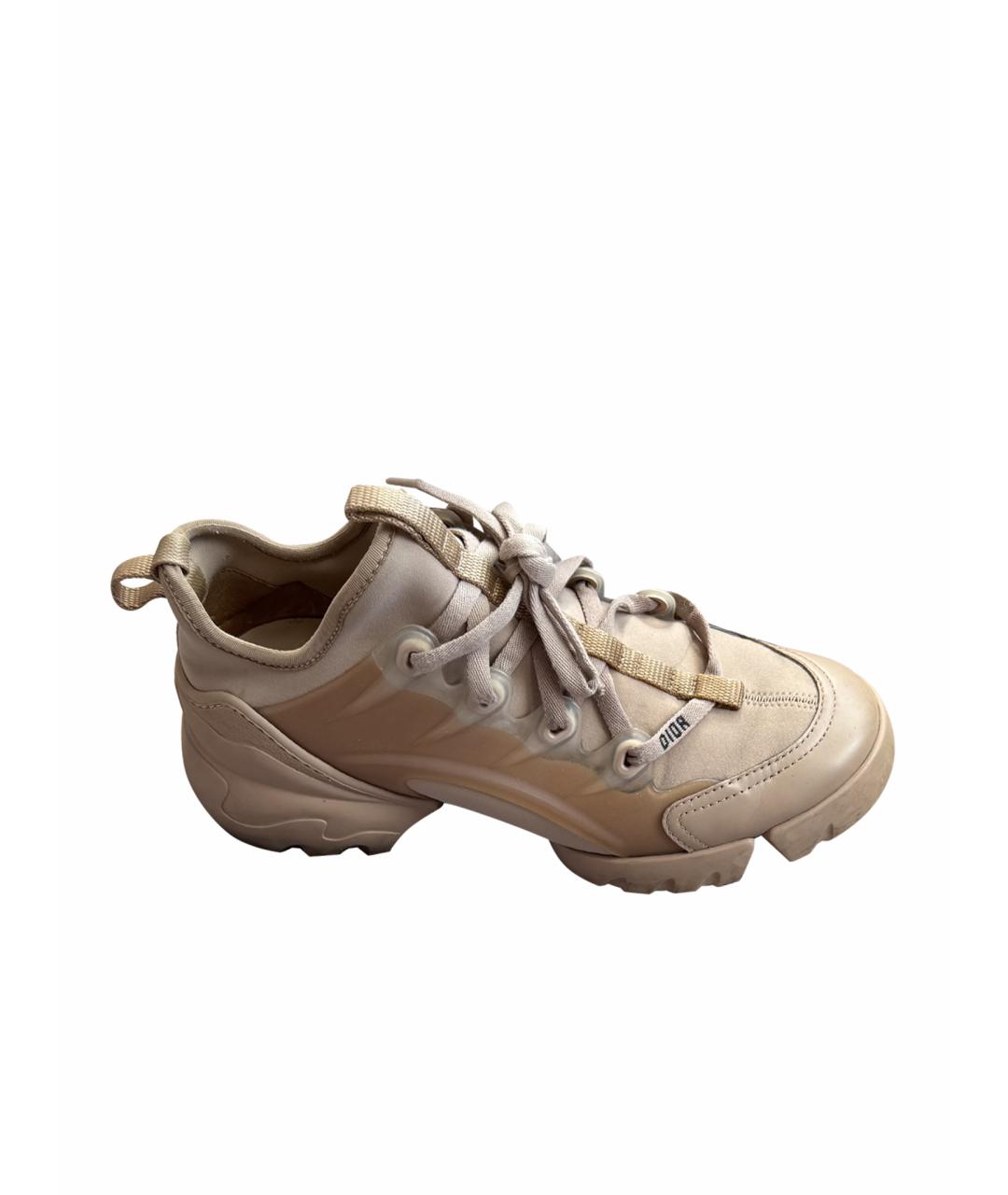 CHRISTIAN DIOR Бежевые резиновые кроссовки, фото 1