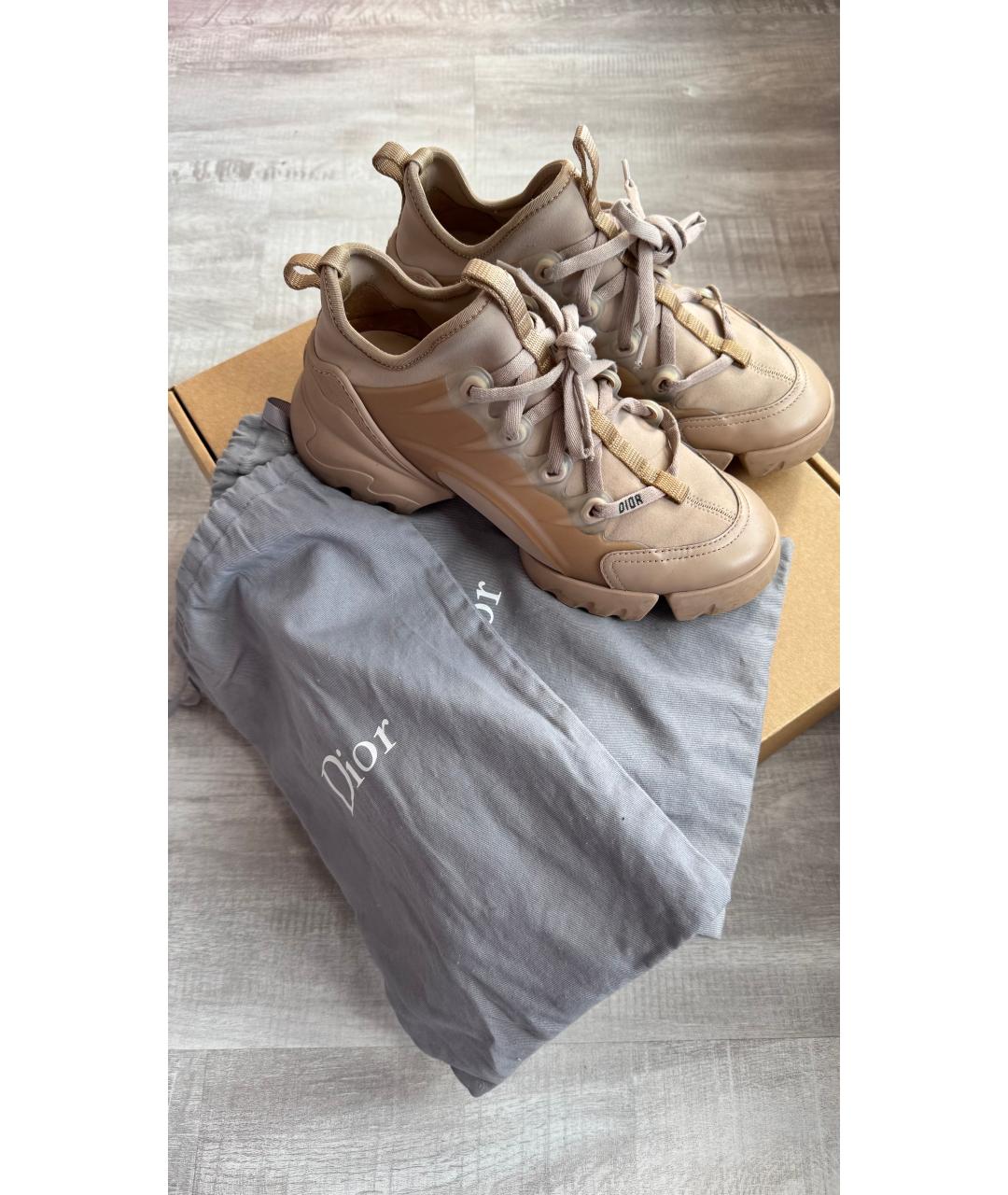 CHRISTIAN DIOR Бежевые резиновые кроссовки, фото 2