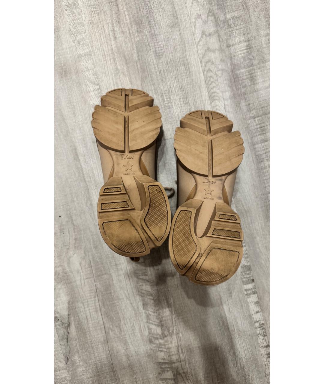 CHRISTIAN DIOR Бежевые резиновые кроссовки, фото 4