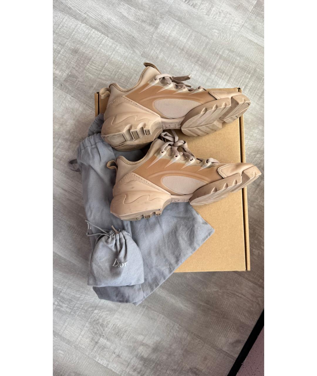CHRISTIAN DIOR Бежевые резиновые кроссовки, фото 6