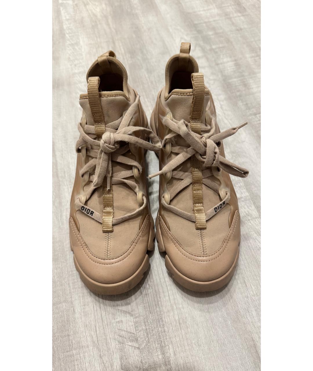 CHRISTIAN DIOR Бежевые резиновые кроссовки, фото 3