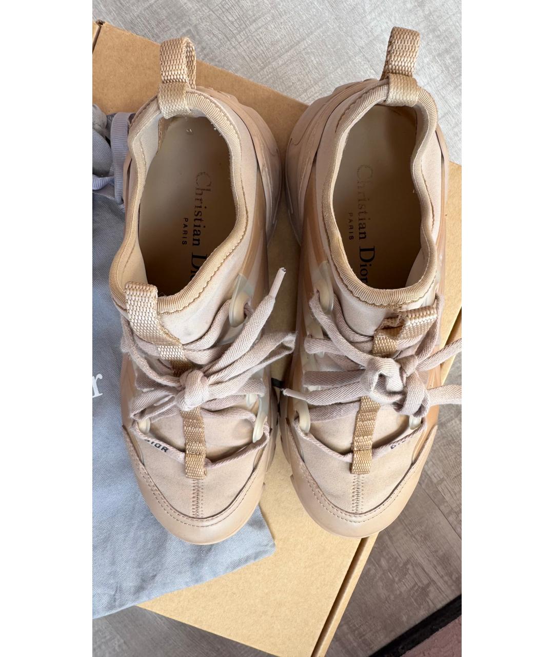 CHRISTIAN DIOR Бежевые резиновые кроссовки, фото 5