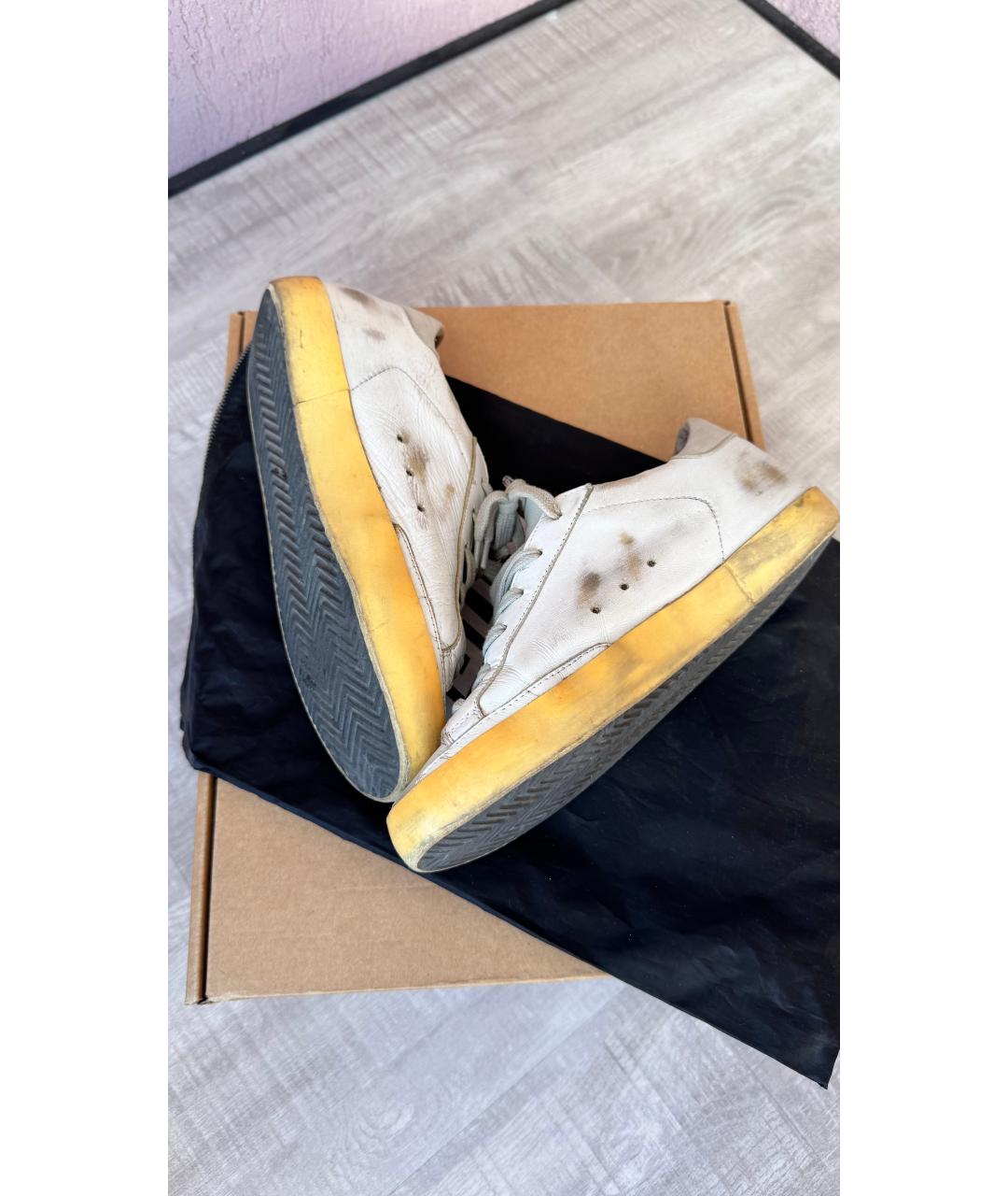 GOLDEN GOOSE DELUXE BRAND Серые кожаные кеды, фото 4