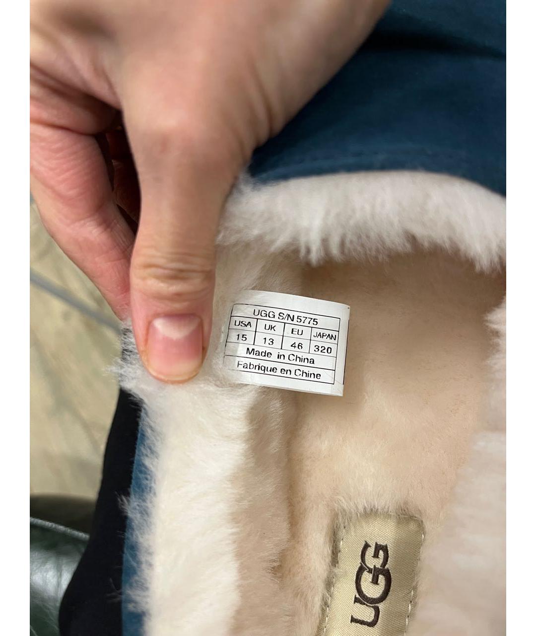 UGG AUSTRALIA Бирюзовые замшевые мокасины, фото 3