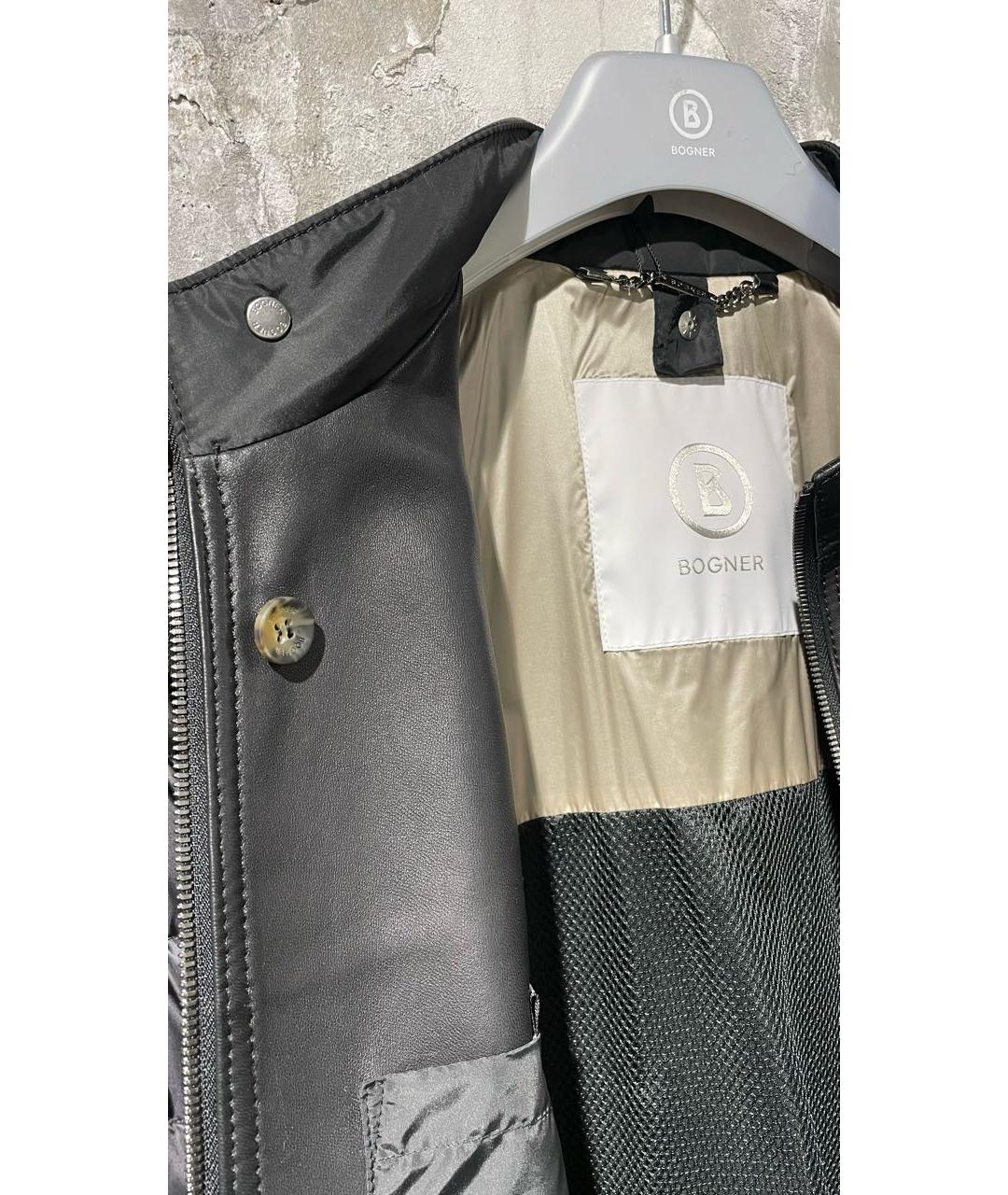 BOGNER Черная кожаная куртка, фото 7