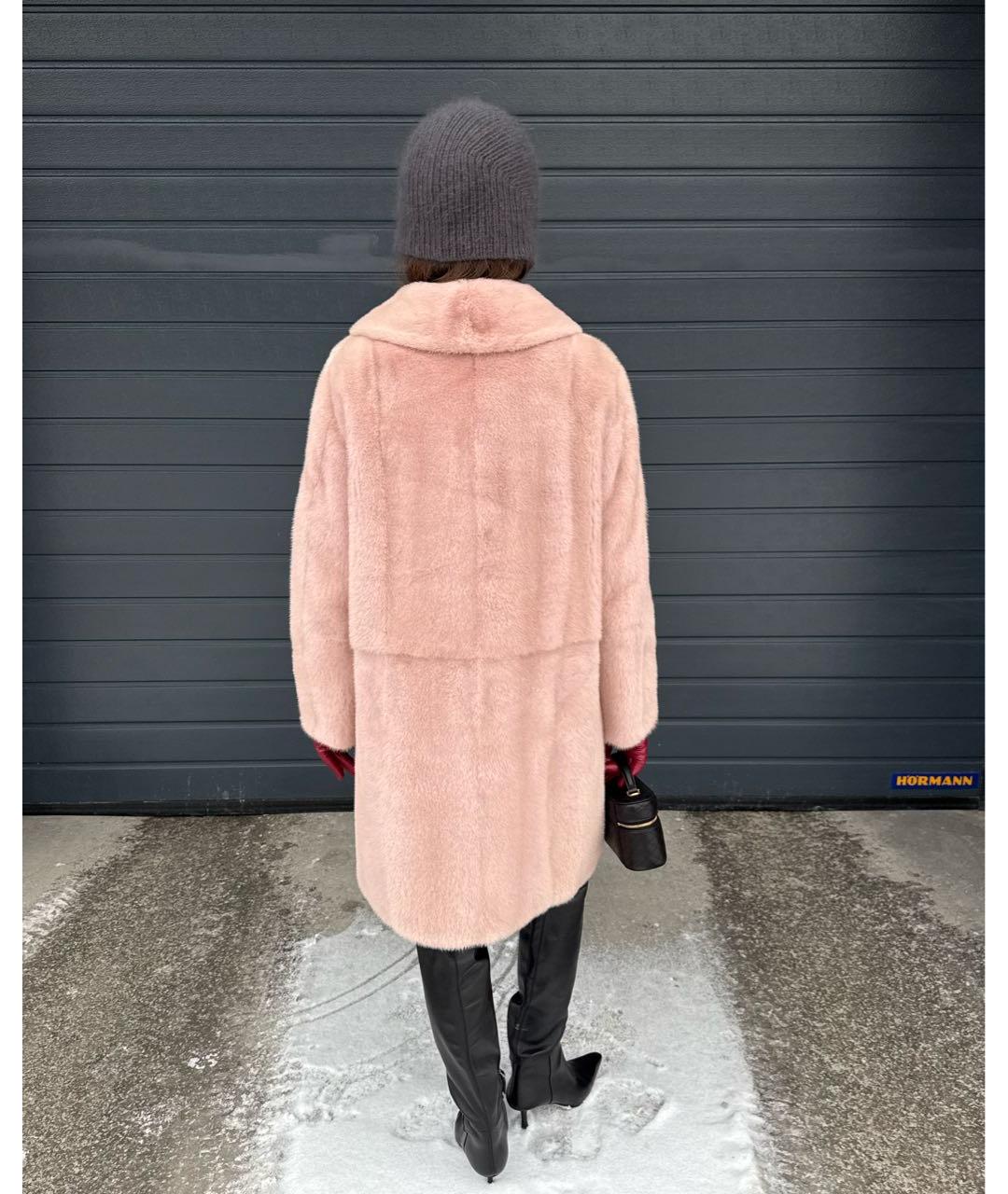 Fabio Gavazzi Розовая меховая шуба, фото 2