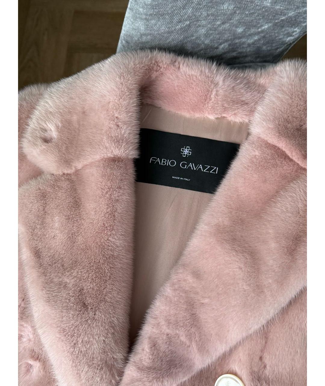 Fabio Gavazzi Розовая меховая шуба, фото 3