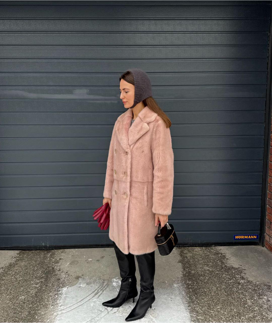 Fabio Gavazzi Розовая меховая шуба, фото 5