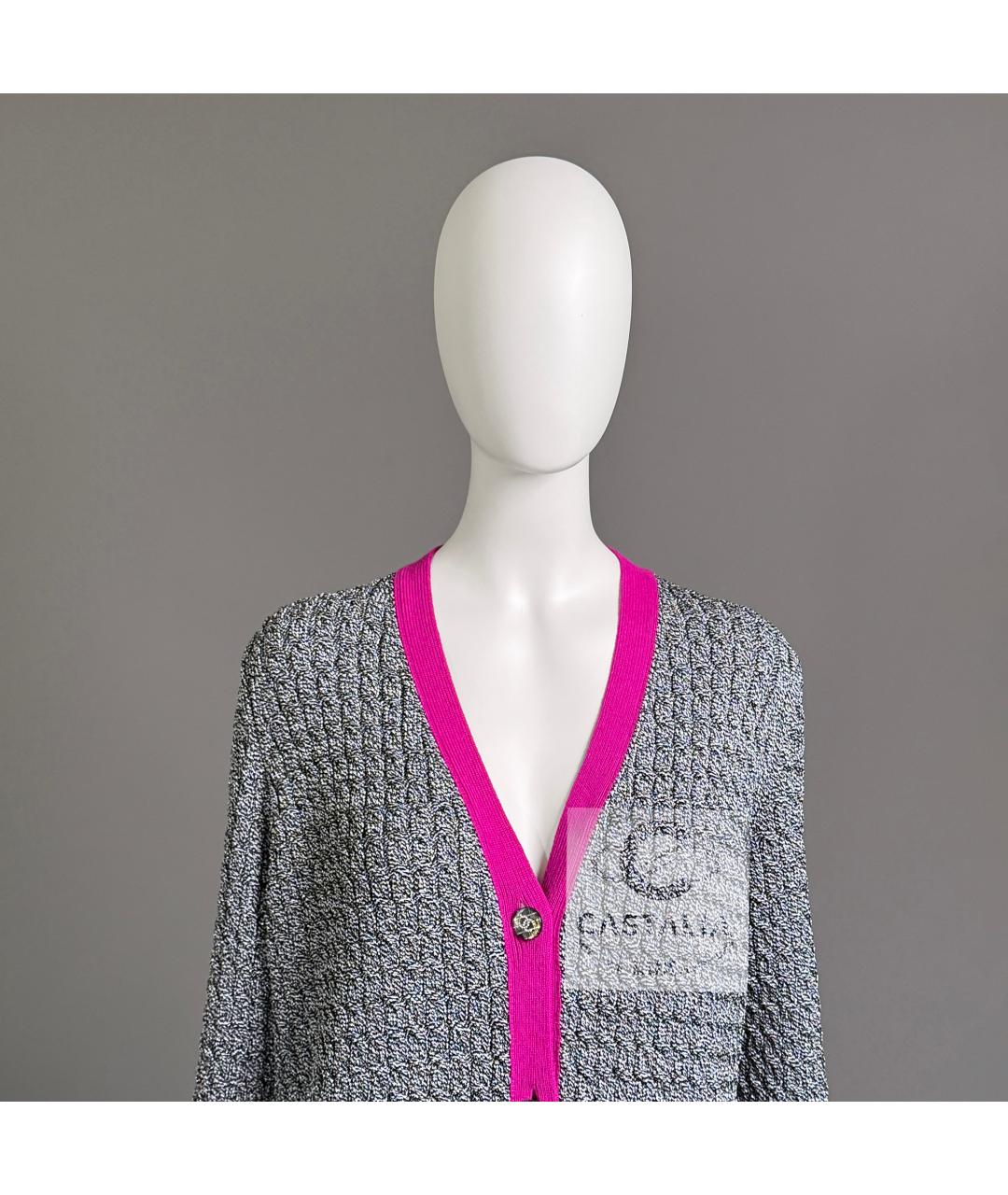 CHANEL Серый вискозный жакет/пиджак, фото 5