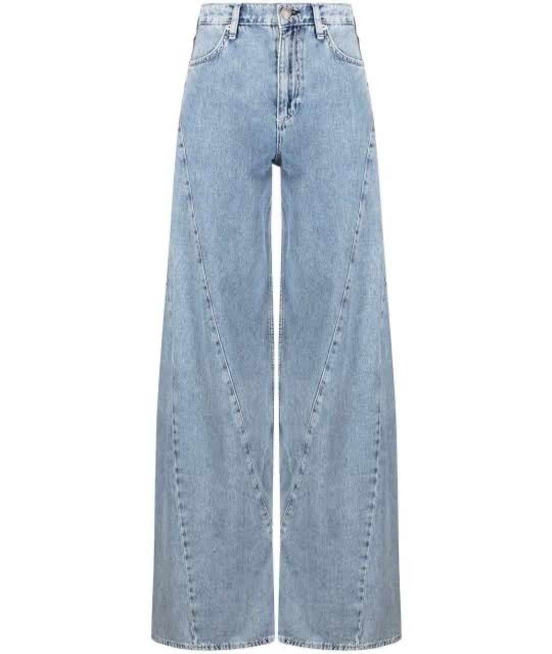 REFORMATION Голубые хлопковые джинсы клеш, фото 1