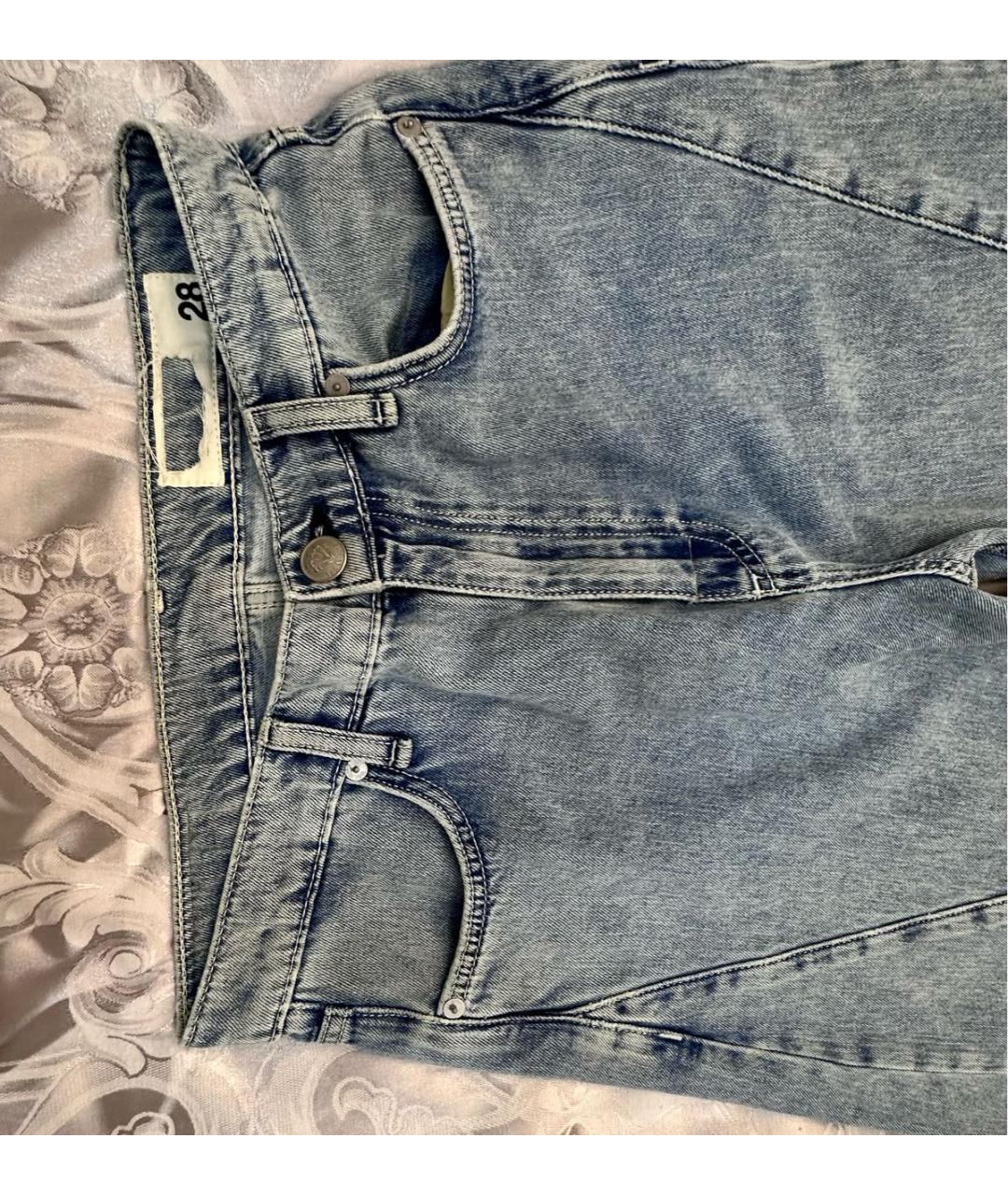 REFORMATION Голубые хлопковые джинсы клеш, фото 7