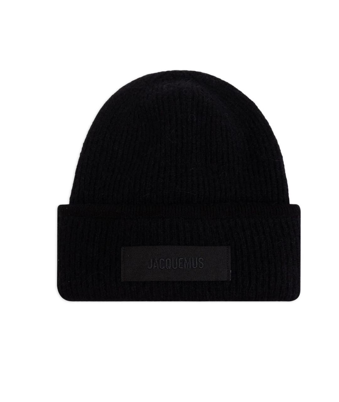 JACQUEMUS Черная шерстяная шапка, фото 1
