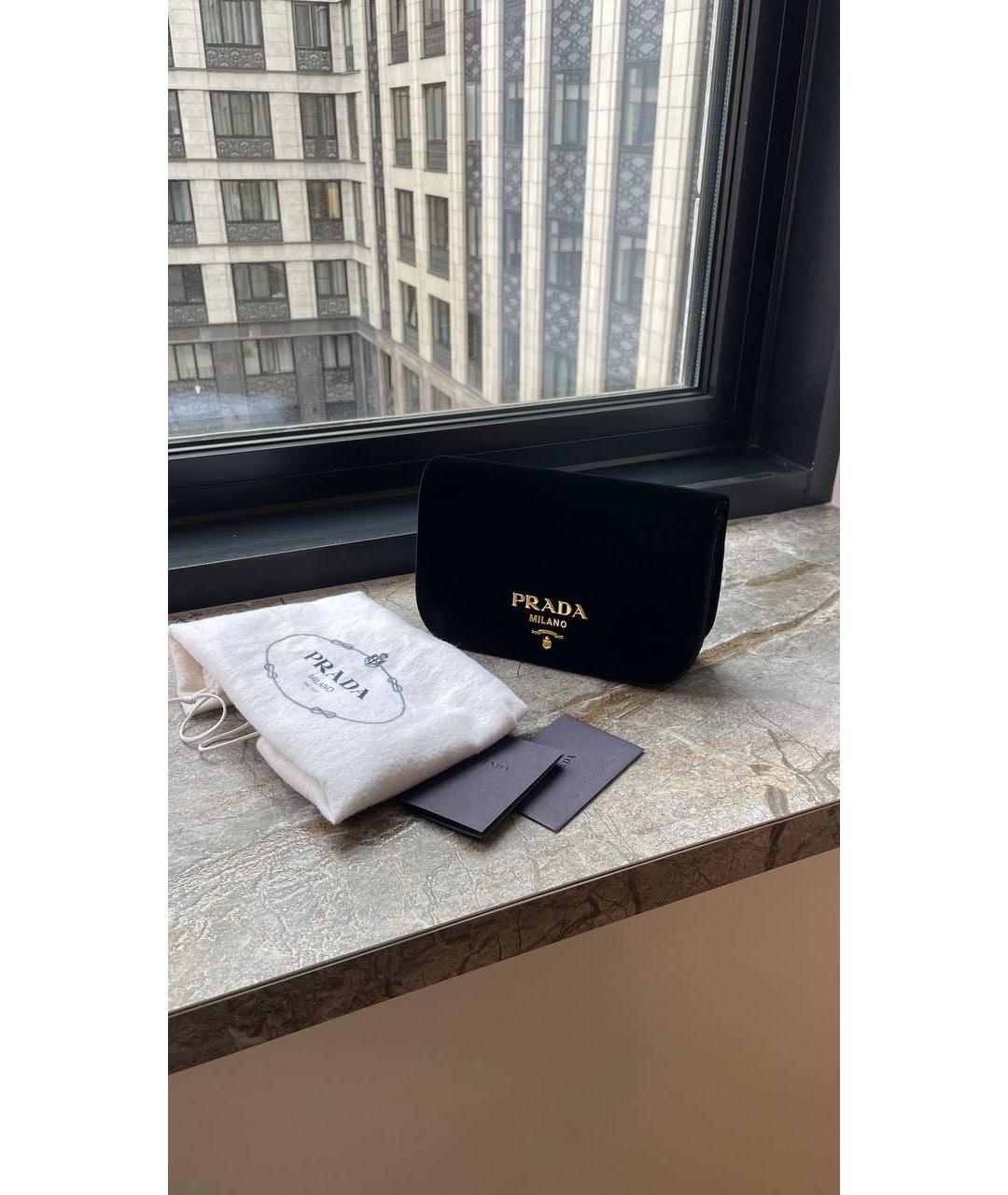 PRADA Черная бархатная сумка через плечо, фото 2