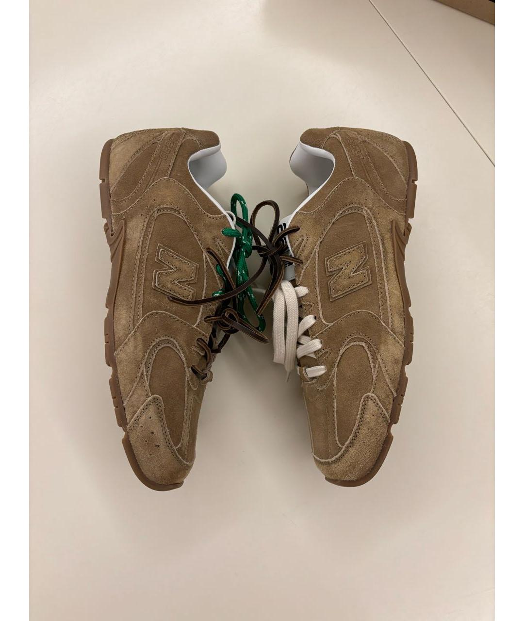 MIU MIU Бежевые замшевые кеды, фото 9