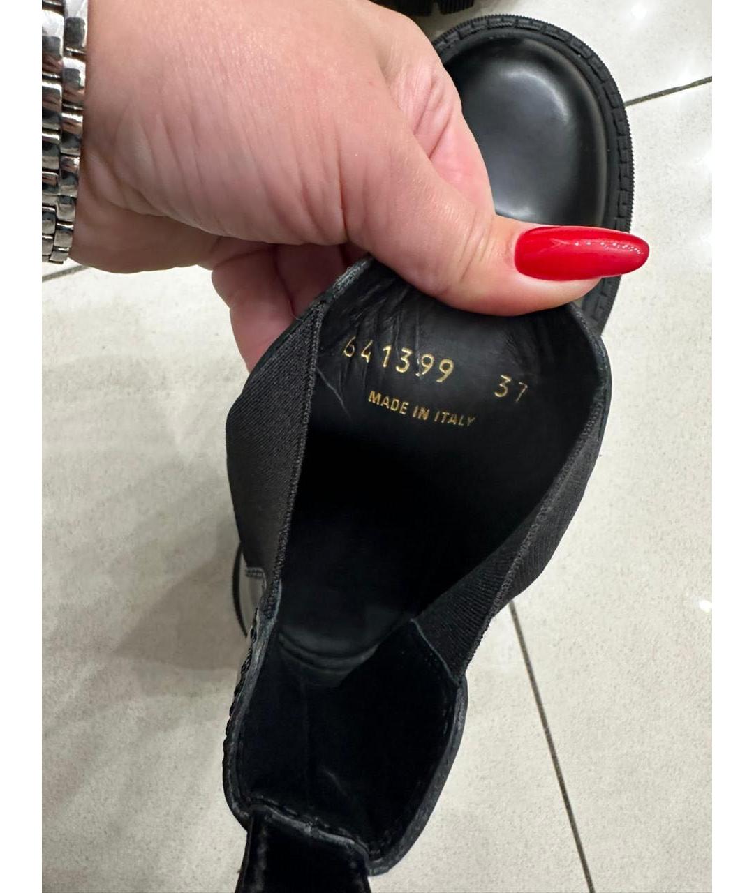 BALENCIAGA Черные кожаные ботинки, фото 6