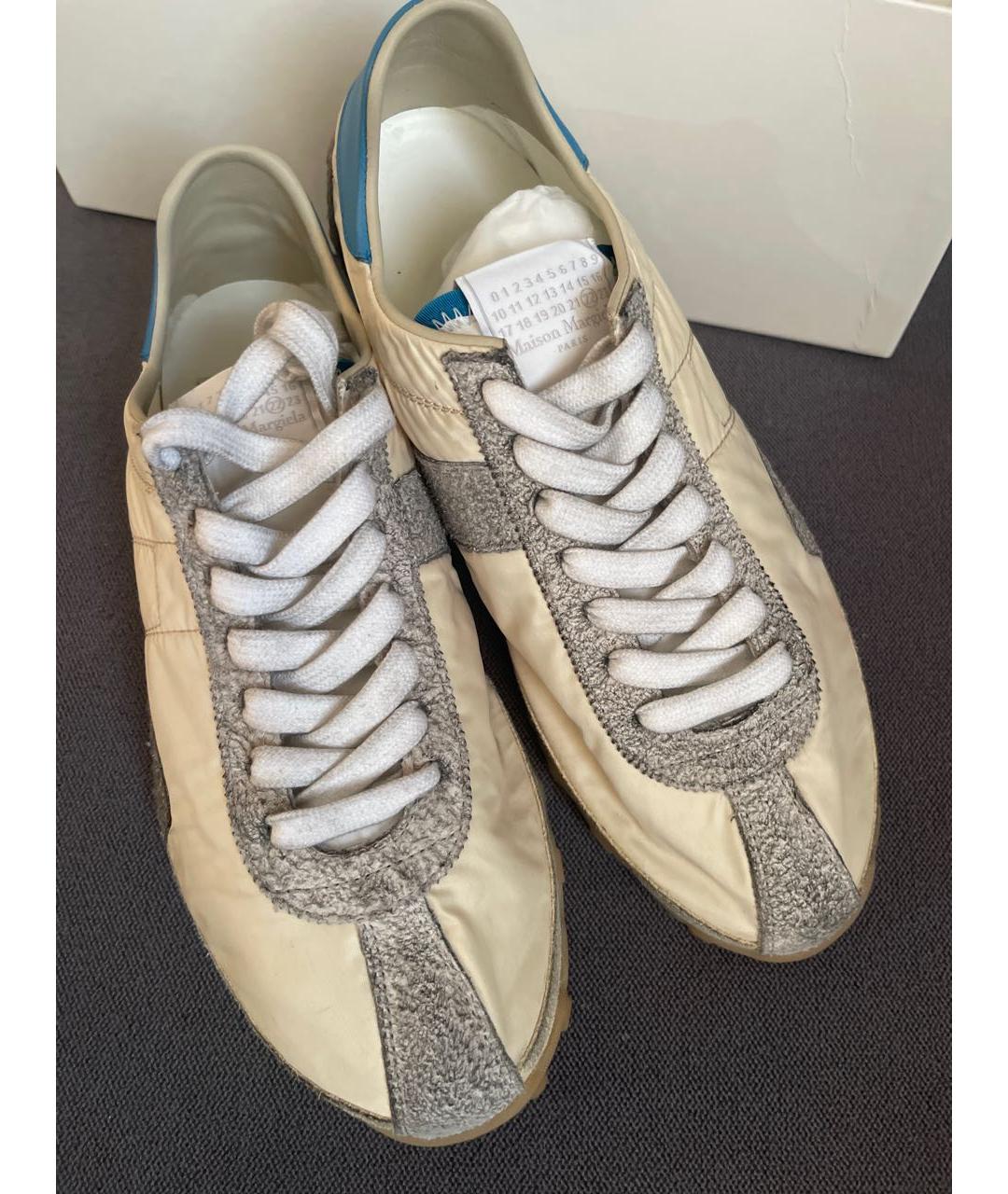 MAISON MARGIELA Бежевые синтетические кроссовки, фото 7